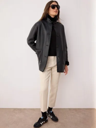 Image of Trendyol Women Single Breasted Spread Collar Overcoat