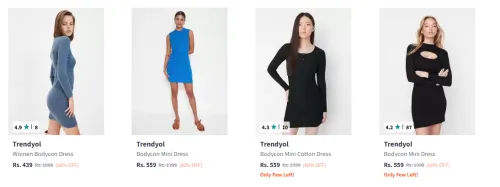 Image of Trendyol Women's Dresses at minimum 60% Discount