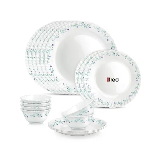 Image of Treo by Milton Opalware Aurelia Murel Dinner Set of 18