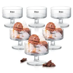 Treo by Milton Elix Dessert Bowls | Wide Mouth for Easy Serving | Perfect for Sundaes, Ice Cream & Layered Desserts | Ideal for Cafes, Parties & Home | Set of 6, 180 ml Each