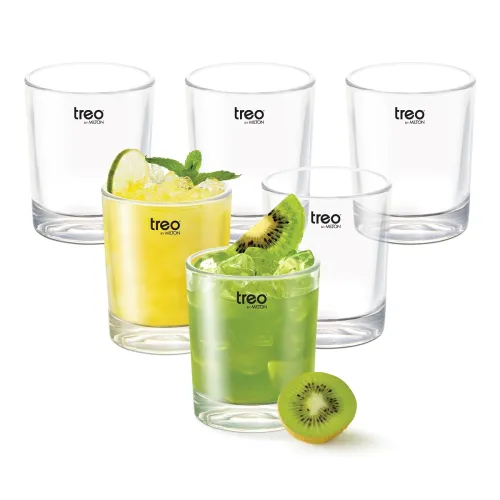 Image of Treo by Milton Embassy Cool Plain Glass Tumbler, 155ml Clear Water Glasses