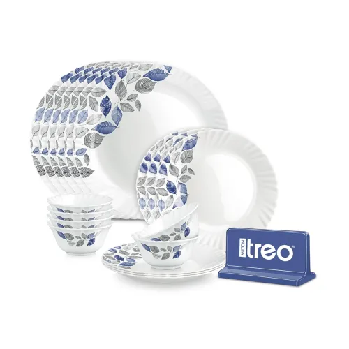 Image of Treo by Milton Opalware Aurelia Lunis Dinner Set of 18 | Serving for 6