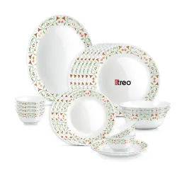 Treo by Milton Opalware Aurelia Meena Dinner Set of 21 