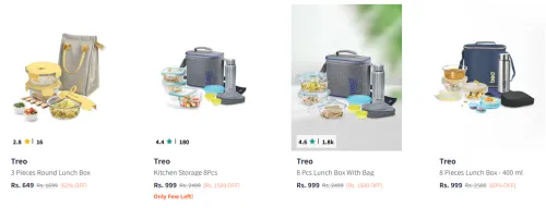 Image of Treo Lunch Box upto 62% Discount