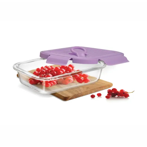Image of Treo Purple Glass Microwave Safe Container
