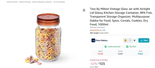 Image of Treo By Milton Vintage Glass Jar -1000ml