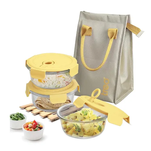 Image of Treo by Milton Lumino Fresh Glass Lunch Box, 400ml Set of 3