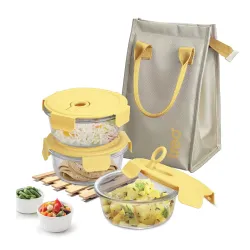 Treo by Milton Lumino Fresh Glass Lunch Box, 400ml Set of 3
