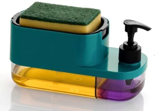 Image of Treovia 3-in-1 Soap Dispenser with Sponge Holder 350ml