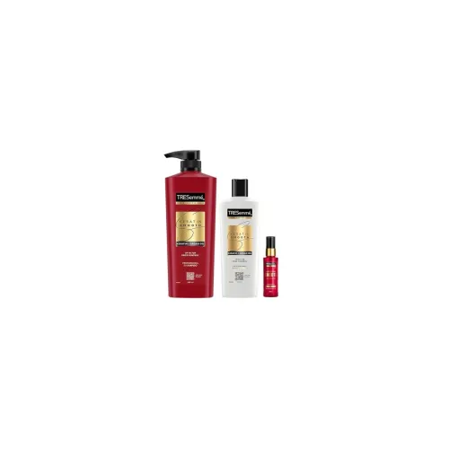 Image of TRESemme Anti-Frizz Keratin Smooth Combo - 580ml Shampoo, 190ml Conditioner, 50ml Serum for Long Lasting Frizz Control