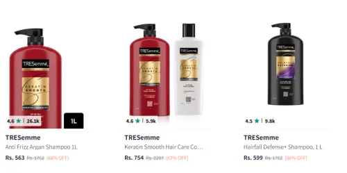 Image of Tresemme Hair Products upto 68% Discount