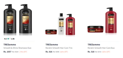 Image of Tresemme Hair Products upto 70% Discount