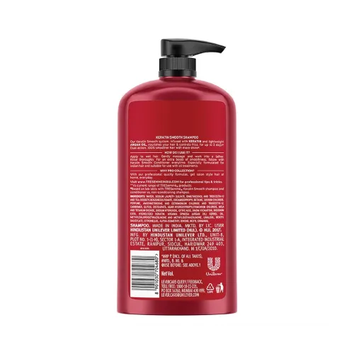Image of TRESemme Keratin Smooth Shampoo 1 L, With Keratin & Argan Oil for Straighter