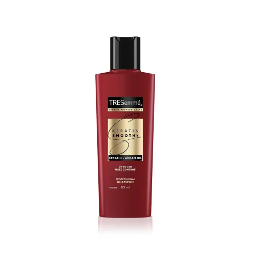 Image of TRESemme Keratin Smooth+ Shampoo 83ml With Keratin Protein and Argan Oil | Salon-Like Smooth Hair | Up To 72H Frizz Cont