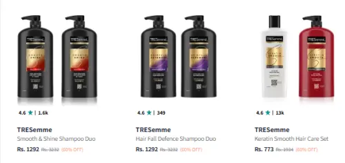 Image of TRESemme Keratin Smooth Shampoo Minimum 60% Discount`