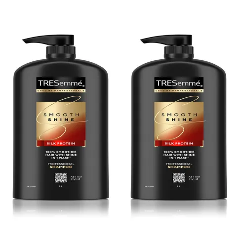 Image of TRESemme Tresemme Set of 2 Smooth & Shine Shampoo with Vitamin H & Silk Proteins - 1L each