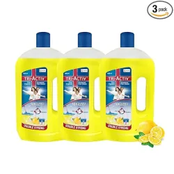 Tri-Activ Double Strong Disinfectant Floor Cleaner | Half Cap Only | 10X Cleaning with 99.9% Germ kill | 