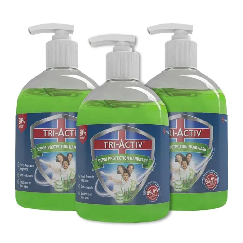 Image of Tri-Activ Germ Protection Handwash Bottle 300ml Pack of 3