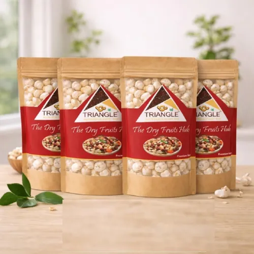 Image of Triangle Makhana 1 Kg Plain Phool Makahna Foxnuts