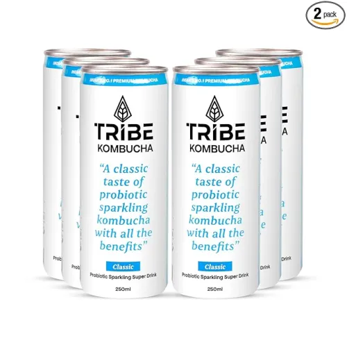 Image of Tribe Kombucha Naturally Sparkling Probiotic Super Drink|Secret Recipes with Herbs & Spices | Gut Friendly | Gluten free