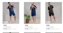 Tribe Mens Shirt & Short Set at ₹499