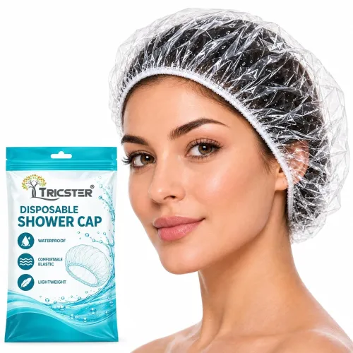 Image of TRICSTER Disposable Shower Caps, Hair Cover Caps for Women, Pack of 200 Pcs