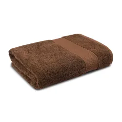 Trident 100% Cotton Bath Towel (450 GSM, 70 cms x 140 cms, Coconut Shell)