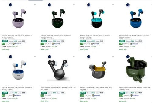 Image of Trigger Earbuds Starting at ₹499