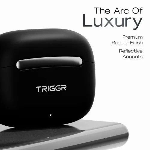 Image of TRIGGR Arcus One 60H Battery, 4 Mic ENC, Dual Pairing, Rubber Grip, 13mm Drivers, v6.0 Bluetooth Headset (Infinite Black