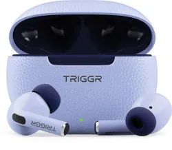 TRIGGR COSMOS with Textured Design, Dual Pairing, 50H Battery, 13mm Drivers, BT v5.3 Bluetooth Headset (Onyx Lilac, True
