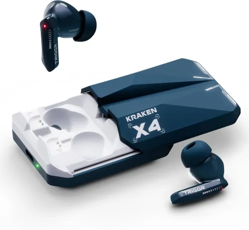 Image of TRIGGR Kraken X4 Bluetooth  (Azure Blue, True Wireless)