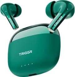 TRIGGR Opus with Latest BT v6.0, Dual Pairing, Chrome Lid, Rubber Finish, 40Hr Playtime Bluetooth Headset (Onyx Forest, 