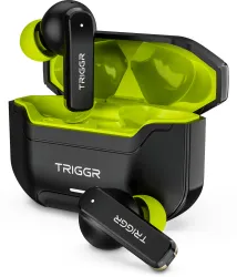 TRIGGR Raze 1 with 40H Battery, 40ms Low Latency, Dual ENC Mic, Tactical Design, v5.4 Bluetooth Headset (Neon Strike, Tr
