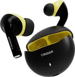 TRIGGR Rizz Duo with Latest BT v6.0, Dual Pairing, Premium Rubber Finish, 40Hr Playtime Bluetooth (Canary Ink, In the Ea
