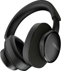 TRIGGR Trinity 3 with Fabric Finish, Dual Pairing, 50H Battery, Foldable Design, v5.3 Bluetooth Headset (Titan Black, On