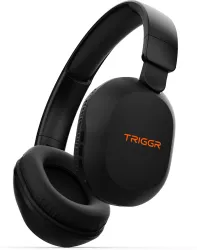 TRIGGR Trinity Neo with 80H Playtime, Dual Pairing, ENC, Fast Charging, Bluetooth v6.0 Bluetooth Headset (Cosmic Black, On the Ear)