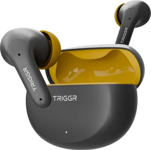 Image of TRIGGR Ultrabuds N3 with Crisp Calling, 50H Playtime, 13mm Drivers, BassXpand Bluetooth Headset (Canary Smoke, In the Ea