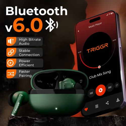 Image of TRIGGR Ultrabuds N5 with Latest BT v6.0, 40Hr Playtime,
