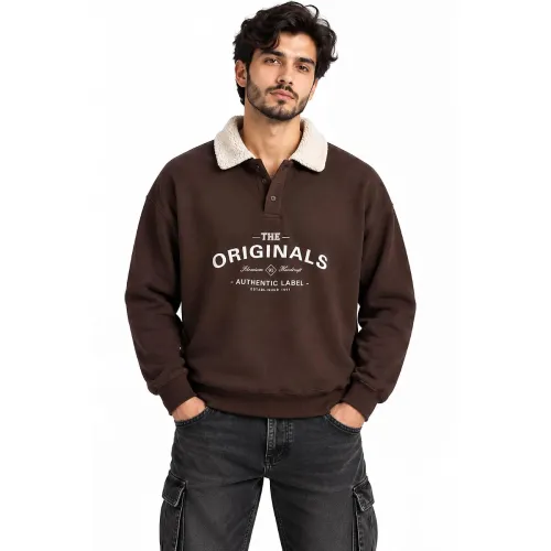 Image of Trillion Regular Fit Printed Sweatshirt for Men