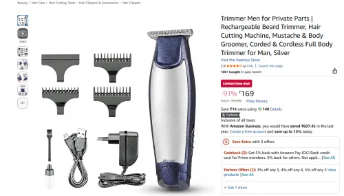 Image of Trimmer Men for Private Parts |