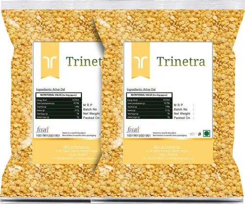 Image of Trinetra Yellow Toor /Arhar Dal (Split) (1000 g)