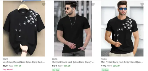 Image of TRIPER tshirt for men at 80% off 