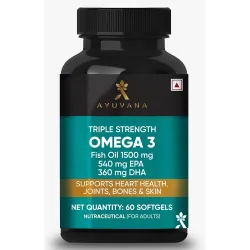 Triple Strength Omega-3 Fish Oil 1500mg 60 Softgels