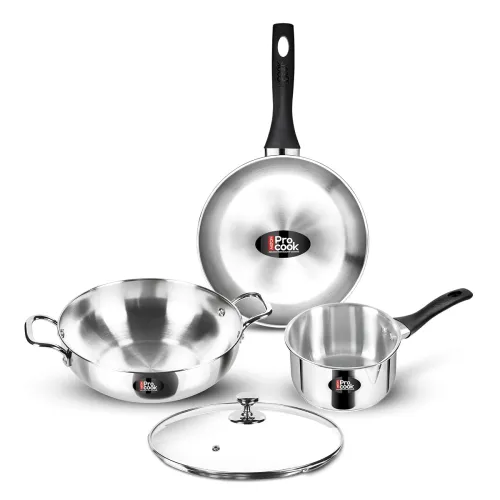 Image of Triply Stainless Steel 4 Pc Kitchen Set