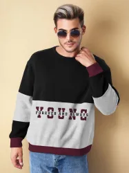 TRIPR  Men Solid Round Neck Multicolor Sweater