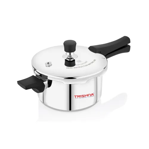 Image of Trishna Triply Stainless Steel Pressure Cooker 5 Litres Outer Lid, Gas and Induction Compatible,