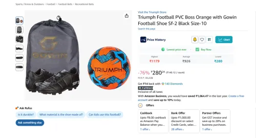 Image of Triumph PVC Football () with Gowin SF-2 Shoes 