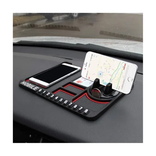 Image of TROLEX Multipurpose Anti-Slip Car Phone Holder Dashboard Pad & Mount | Flexible Non-Slip Silicone Mat for Car Interior, 