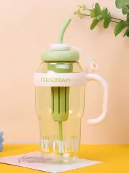 trollgadgets Large Capacity Trendy Ice Cream Themed Sipper with Handle