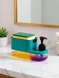 TRSTELLO 3 in 1 350 ml Liquid, Soap Dispenser (Multicolor)
